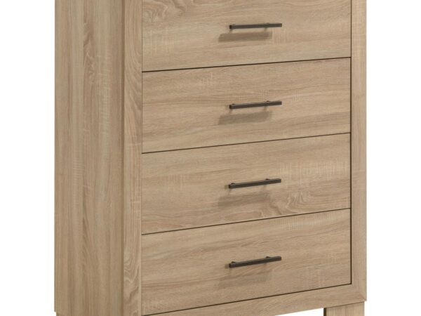 Arielle 4-drawer Bedroom Chest of Drawers Light Oak