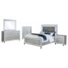 Gunnison 5-piece California King Bedroom Set Silver Metallic