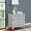 Gunnison 2-drawer Nightstand Silver Metallic