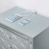 Gunnison 2-drawer Nightstand Silver Metallic