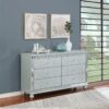 Gunnison 6-drawer Dresser Silver Metallic