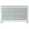 Gunnison 6-drawer Dresser Silver Metallic
