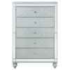 Gunnison 5-drawer Bedroom Chest Silver Metallic