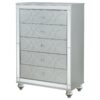 Gunnison 5-drawer Bedroom Chest Silver Metallic