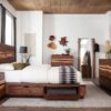 Winslow Wood Queen Storage Panel Bed Smokey Walnut