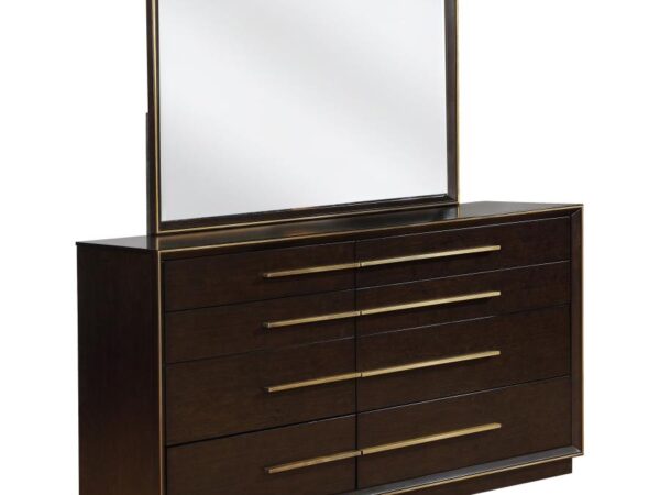 Durango 8-drawer Dresser with Mirror Smoked Peppercorn