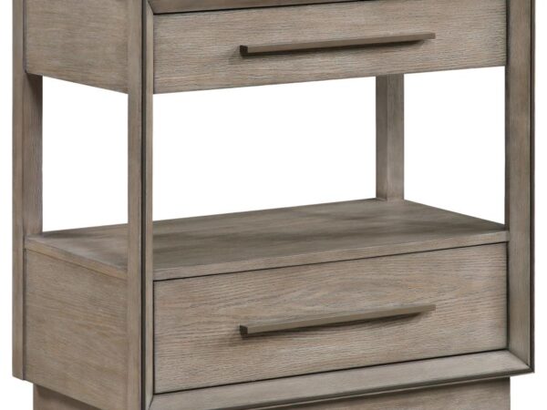 Durango 2-drawer Nightstand Bedside Table Taupe Oak