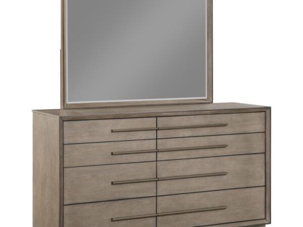 Durango 8-drawer Dresser and Mirror Taupe Oak