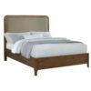 Maderia 57-inch Upholstered Queen Panel Bed Walnut