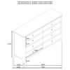 Maderia 8-drawer Dresser Cabinet Walnut