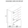 Maderia 5-drawer Chest of Drawers Walnut