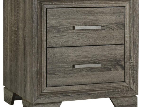 Wright 2-drawer Nightstand Bedside Table Brown Oak