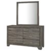 Wright 6-drawer Dresser and Mirror Brown Oak