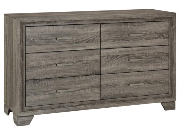 Wright 6-drawer Dresser Cabinet Brown Oak