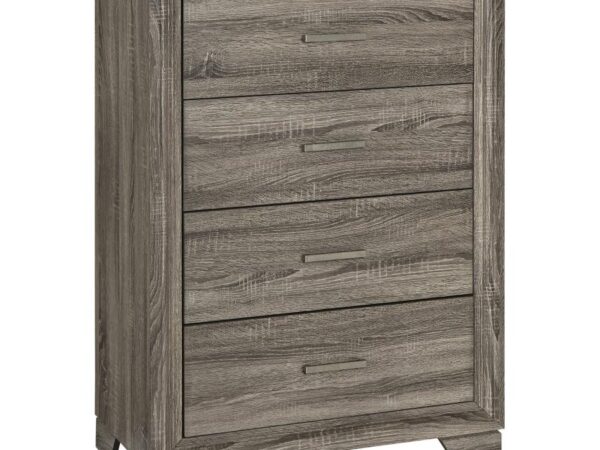 Wright 4-drawer Chest of Drawers Brown Oak