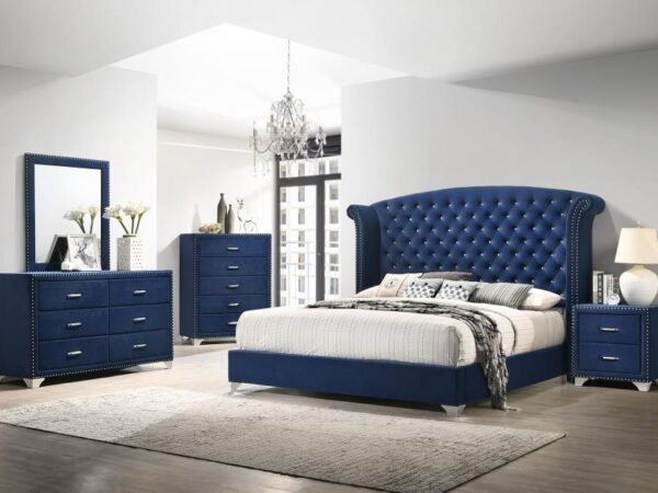 Melody 5-piece Eastern King Bedroom Set Pacific Blue