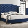 Melody Upholstered California King Wingback Bed Pacific Blue