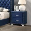 Melody Upholstered 2-drawer Nightstand Pacific Blue