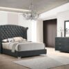 Melody 4-piece California King Bedroom Set Grey