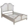 Evangeline Wood Queen LED Panel Bed Silver Oak