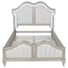 Evangeline Wood Queen LED Panel Bed Silver Oak
