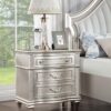 Evangeline 3-drawer Nightstand Silver Oak