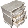 Evangeline 3-drawer Nightstand Silver Oak