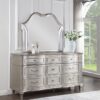 Evangeline 9-drawer Dresser with Mirror Silver Oak
