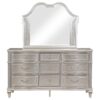 Evangeline 9-drawer Dresser with Mirror Silver Oak