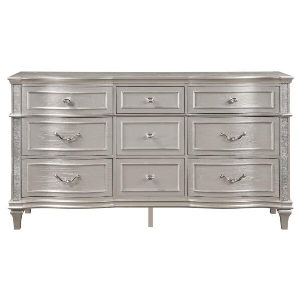 Evangeline 9-drawer Dresser Silver Oak