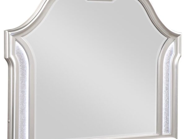 Evangeline Dresser Mirror Silver Oak