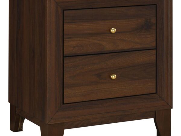 Welsley 2-drawer Nightstand Bedside Table Walnut