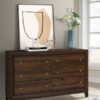 Welsley 6-drawer Dresser Cabinet Walnut