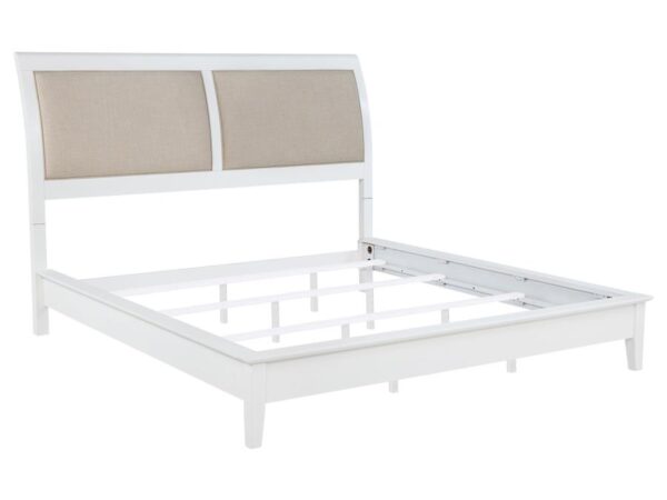 Bexhill 56-inch Upholstered Eastern King Panel Bed White