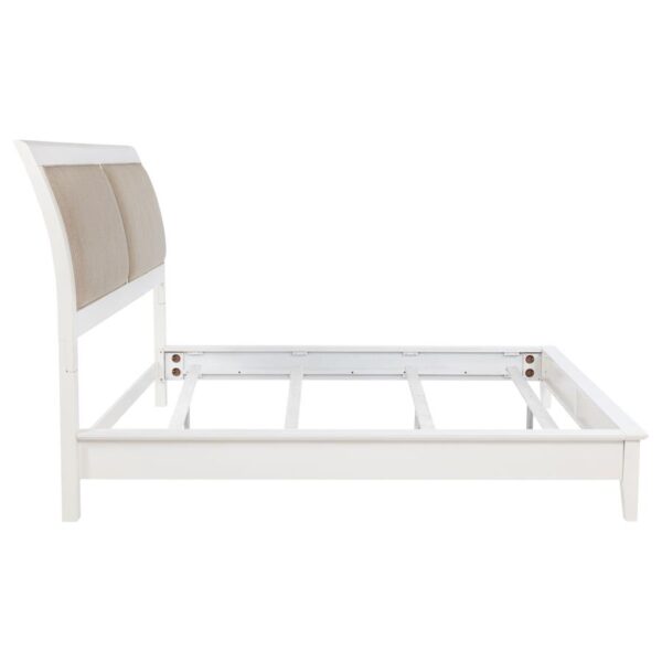 Bexhill 56-inch Upholstered Eastern King Panel Bed White