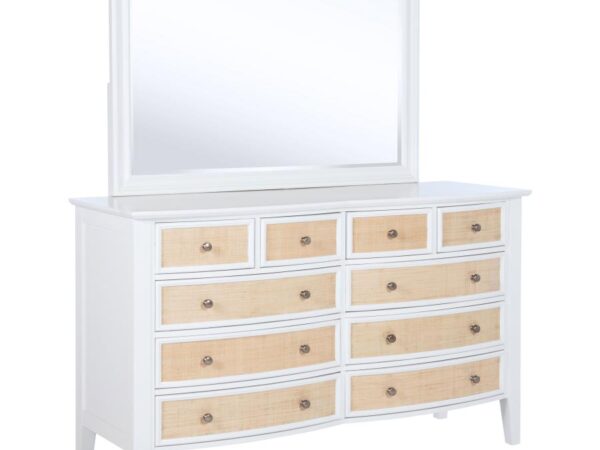 Bexhill 10-drawer Dresser and Mirror White