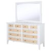 Bexhill 10-drawer Dresser and Mirror White