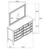 Bexhill 10-drawer Dresser and Mirror White