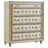 Antonella 5-drawer Bedroom Chest Ivory and Camel