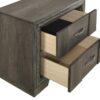 Janine 2-drawer Nightstand Bedside Table Grey