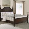 Andover 63-inch Four Poster Queen Bed Dark Oak
