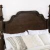 Andover 63-inch Four Poster Queen Bed Dark Oak