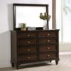 Andover 8-drawer Dresser and Mirror Dark Oak