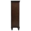 Andover 6-drawer Tempered Glass Door Chest Dark Oak