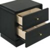 Cavelle 2-drawer Nightstand Bedside Table Black