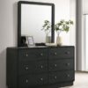 Cavelle 6-drawer Dresser and Mirror Black