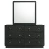 Cavelle 6-drawer Dresser and Mirror Black