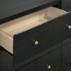 Cavelle 6-drawer Dresser and Mirror Black