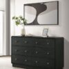 Cavelle 6-drawer Dresser Cabinet Black