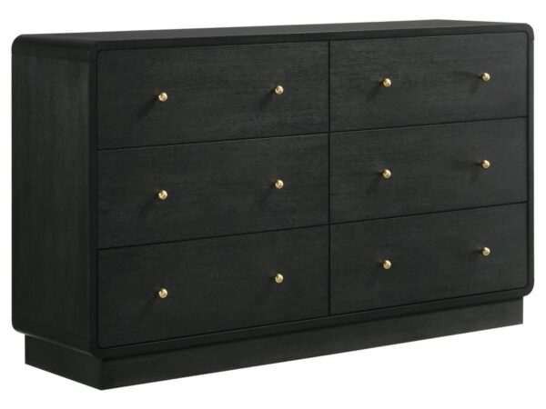 Cavelle 6-drawer Dresser Cabinet Black